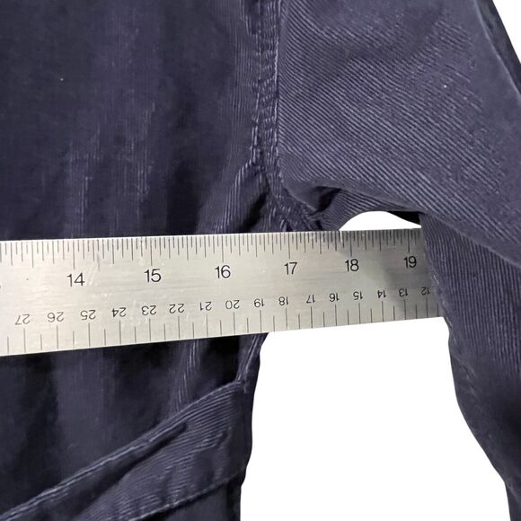 Christopher Banks Christmas Dress Womens SZ 6 Blue Corduroy Modest Shirt Dress - Picture 13 of 16